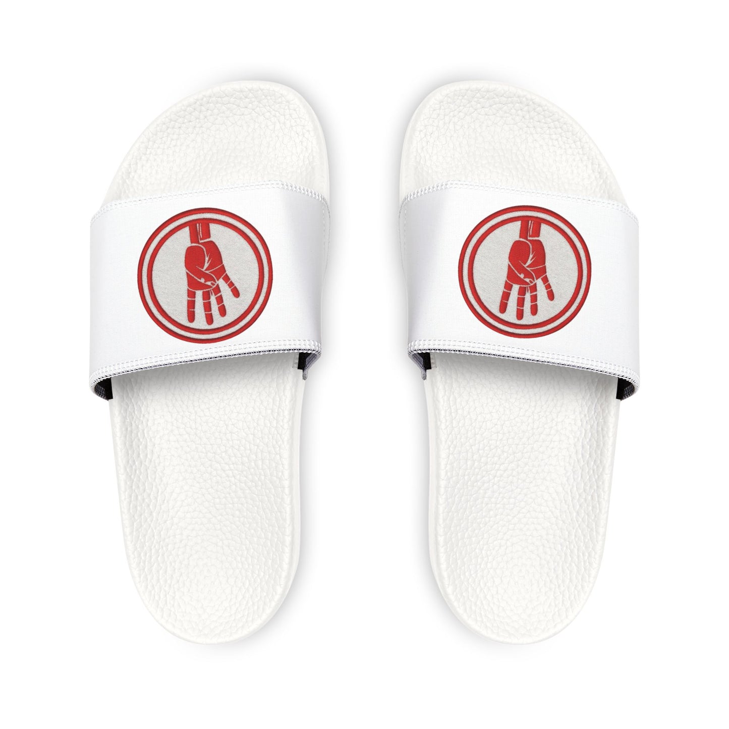 4ever4s Women's Slide Sandals with Red Hand Logo