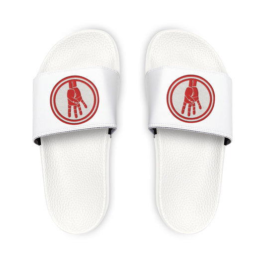 4ever4s Women's Slide Sandals with Red Hand Logo