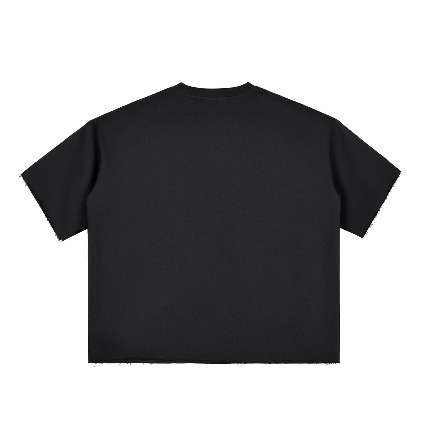 Make Money Boxy 4s Half-Sleeve Raw-Edge T-Shirt