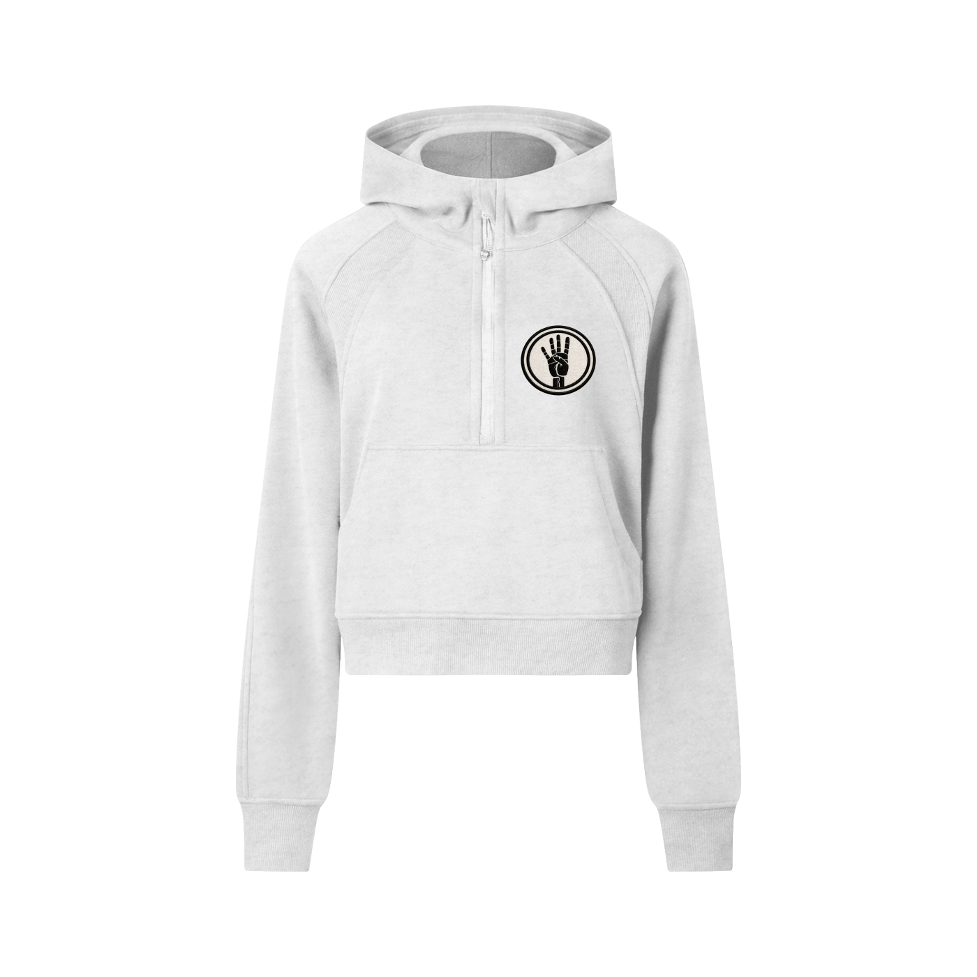 4ever4s Cropped Half-Zip Hoodie