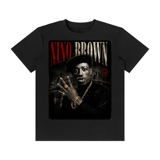 Nino Brown Unisex Classic Crew Neck Cotton T-Shirt