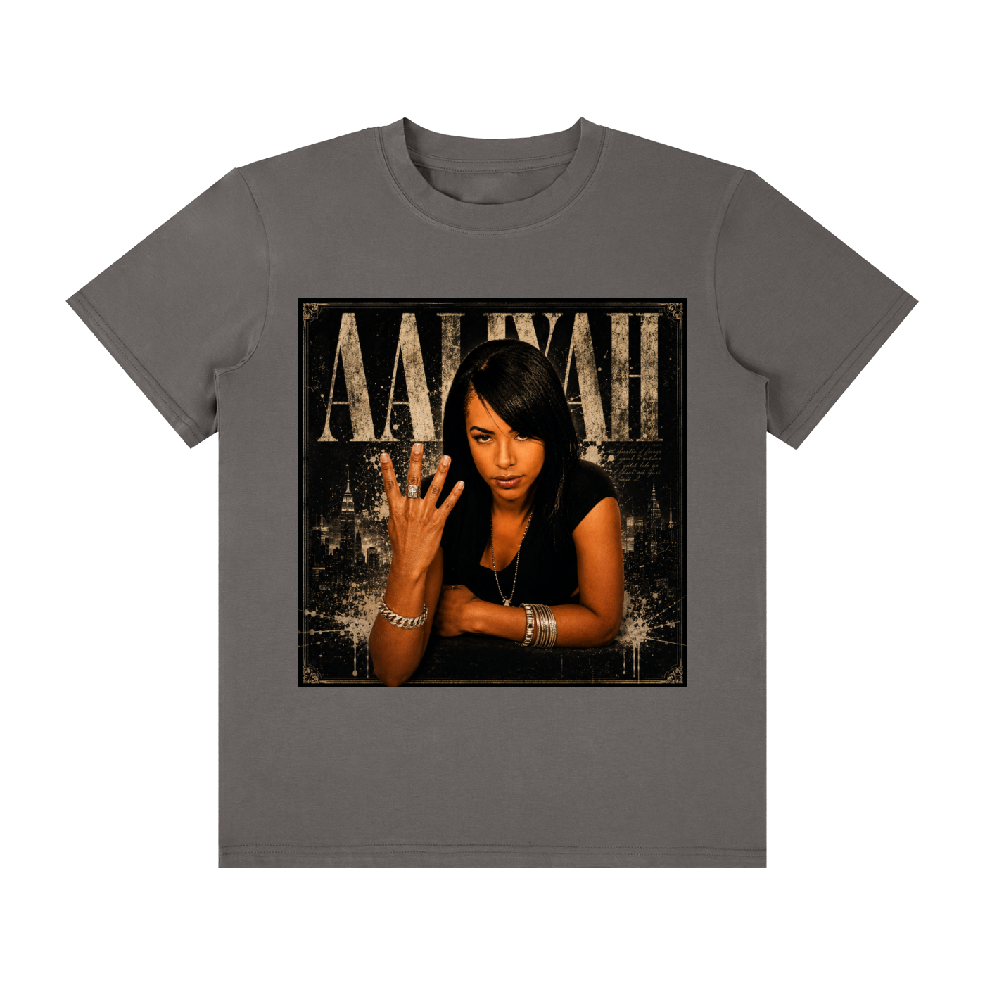Aaliyah 4ever4s Unisex Classic Crew Neck Cotton T-Shirt