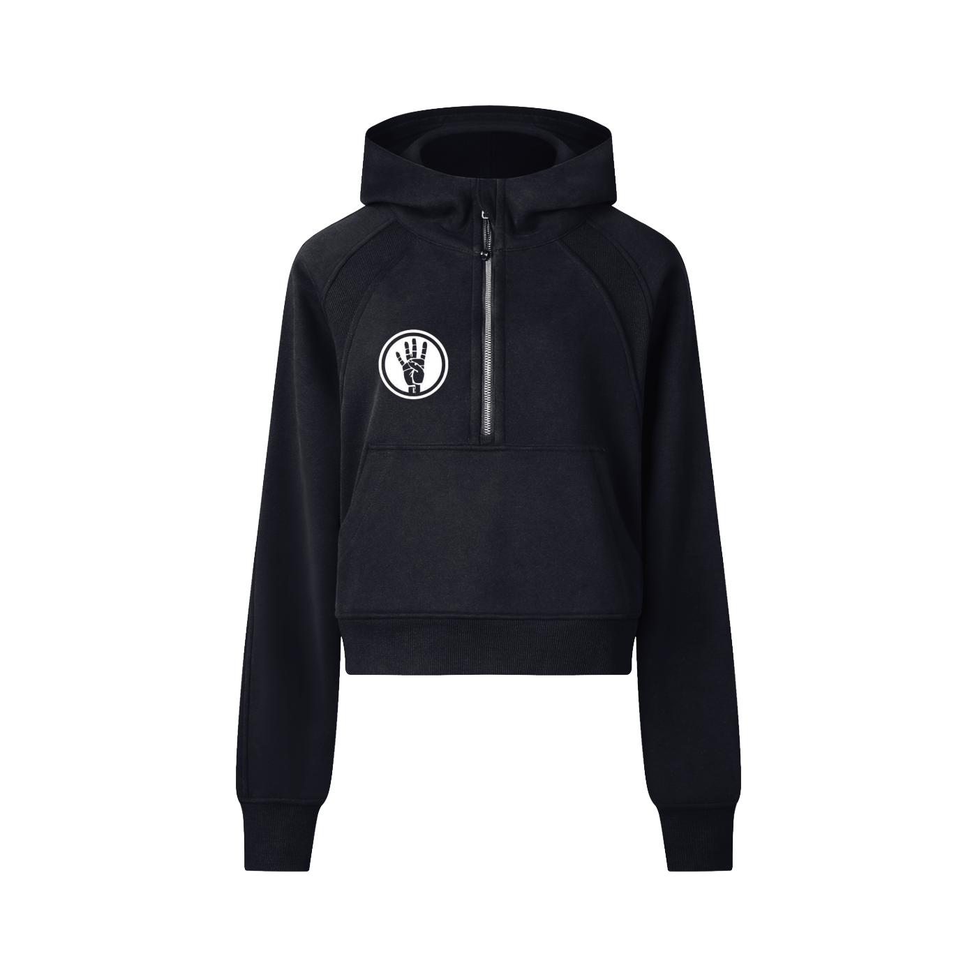 4ever4s Cropped Half-Zip Hoodie