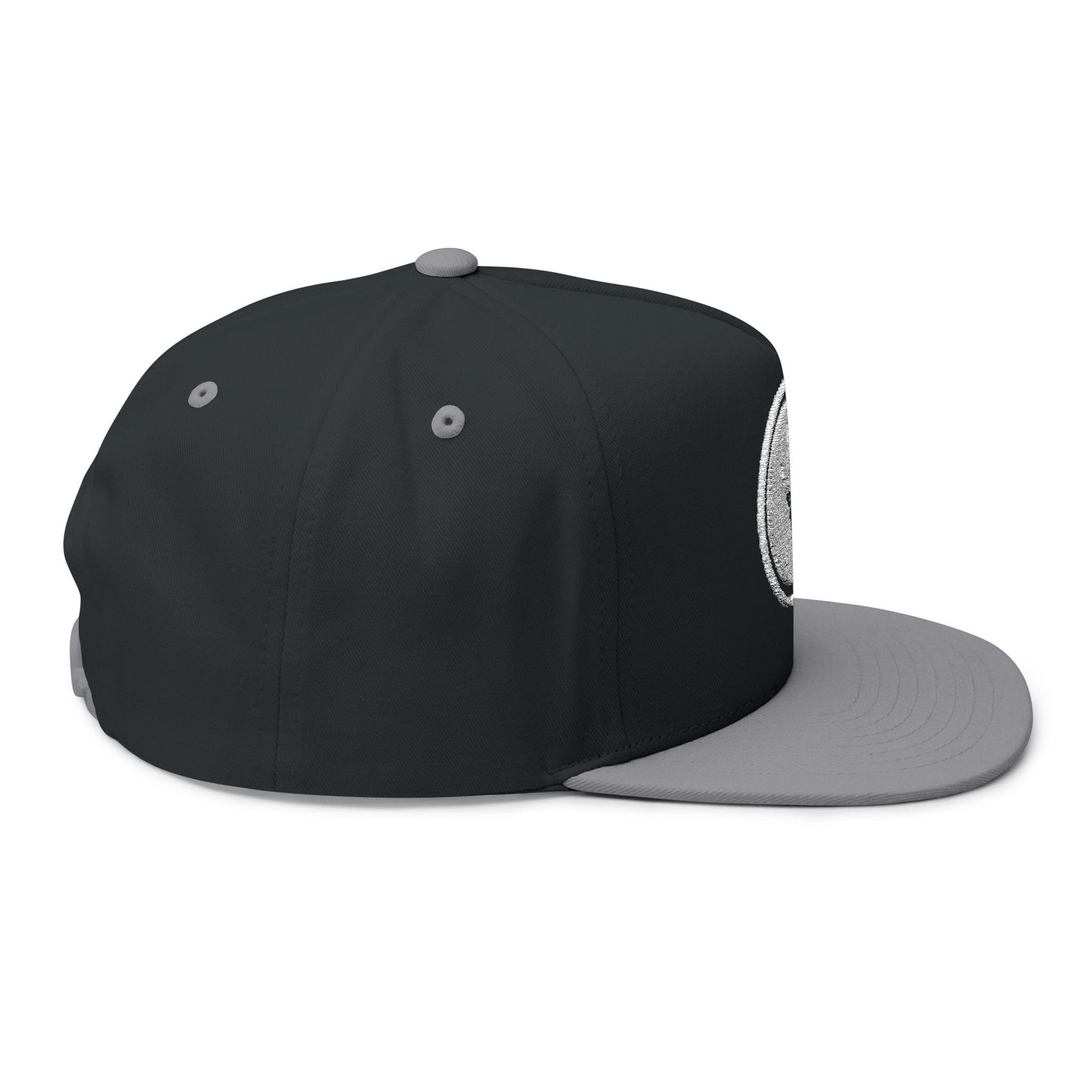 Copy of 4ever4s Embroidered Raised Hand Logo Flat Bill Cap — Retro Distressed Snapback Hat