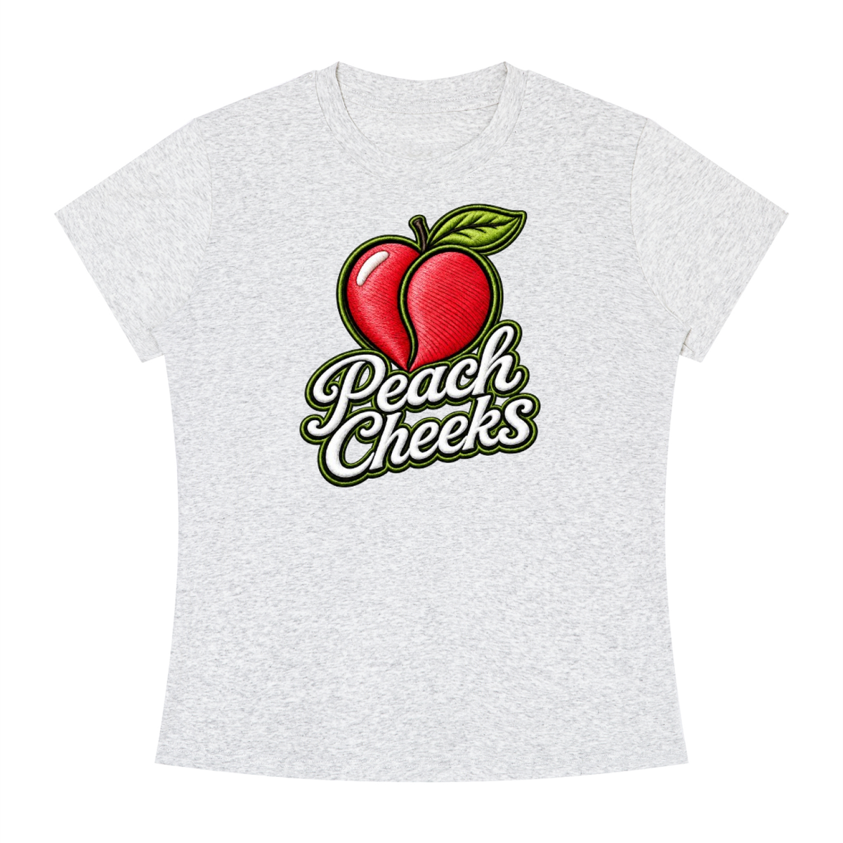 "PEACH CHEEKS " Women's Slim Fit Crewneck T-Shirt