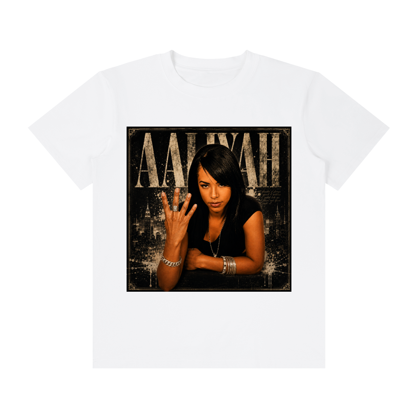 Aaliyah 4ever4s Unisex Classic Crew Neck Cotton T-Shirt