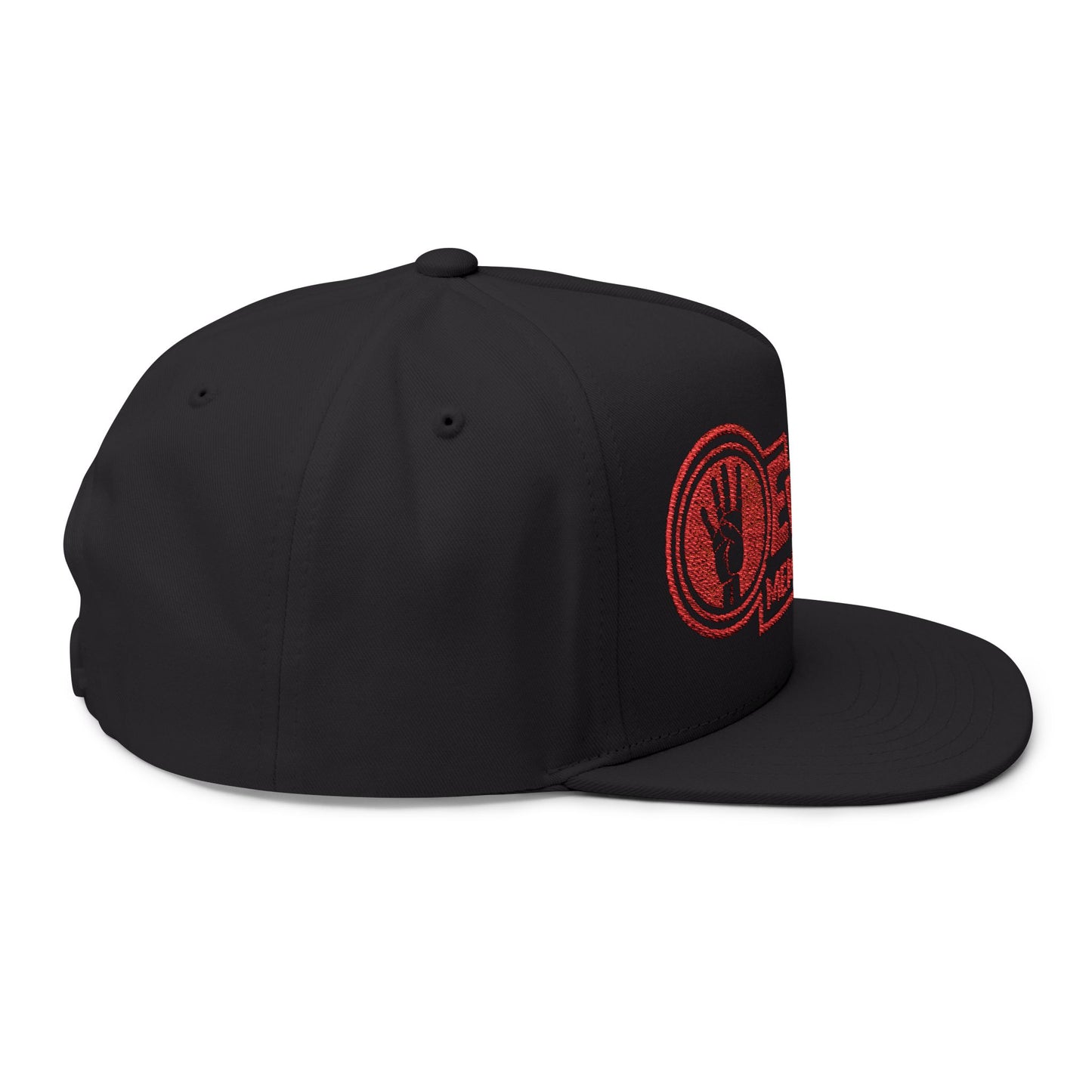 Flat Bill Cap — "4ever4's Members Only" Embroidered Snapback Hat