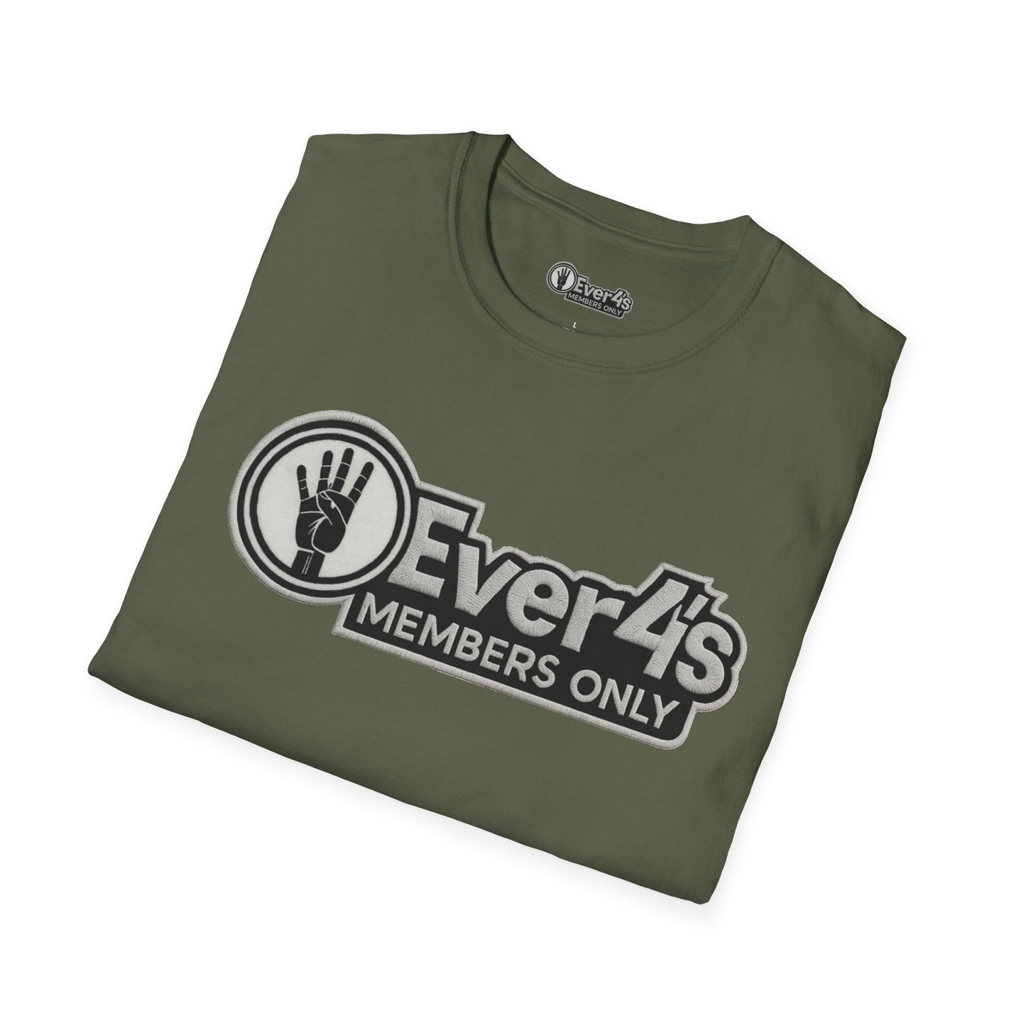 Members Only "4Ever 4's" T‑Shirt — Retro Hand‑Signal Graphic Tee