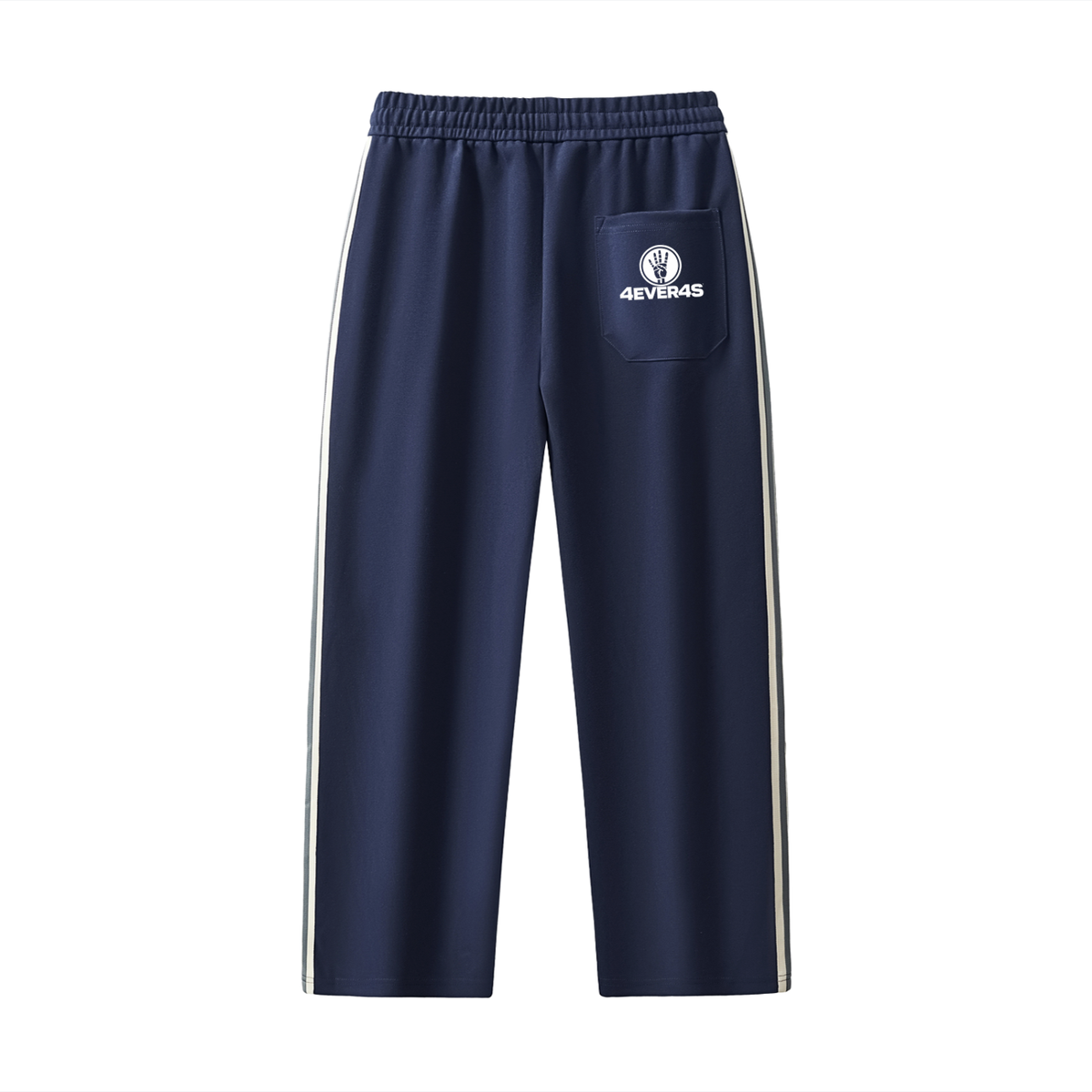 4EVER4S Contrast Side-Stripe Straight-Leg  Pants