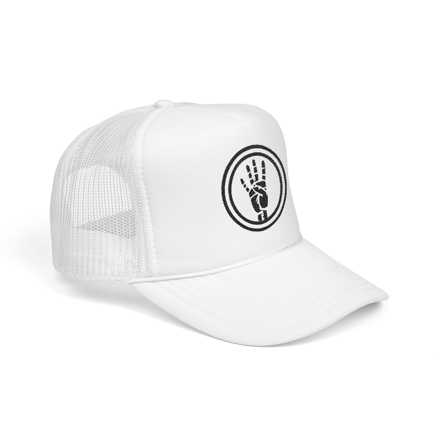 4ever4s 2Vintage Style Foam Trucker Hat with Hand Design