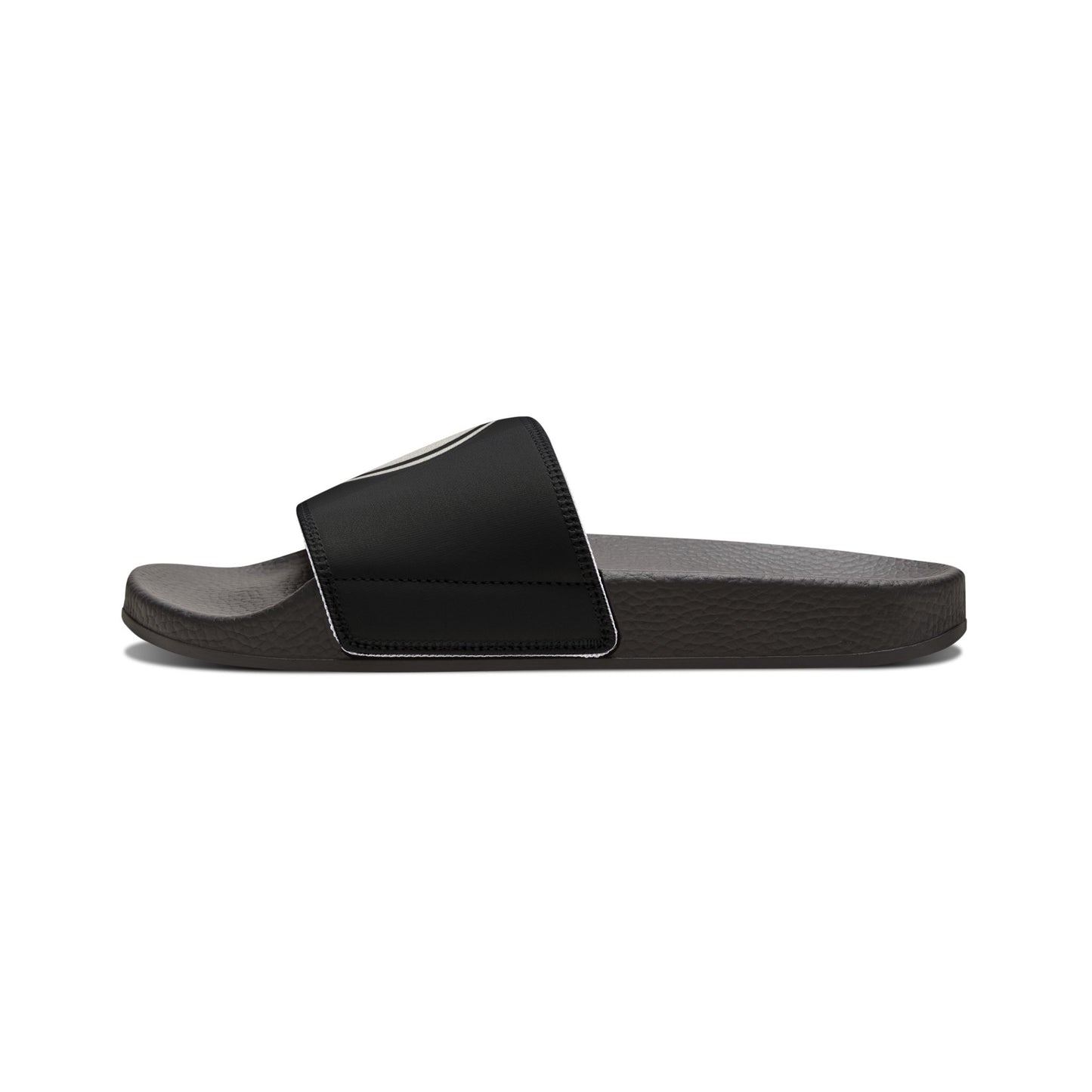 4ever4s Slide Sandals — Men’s Black Strap Slides with Hand Logo