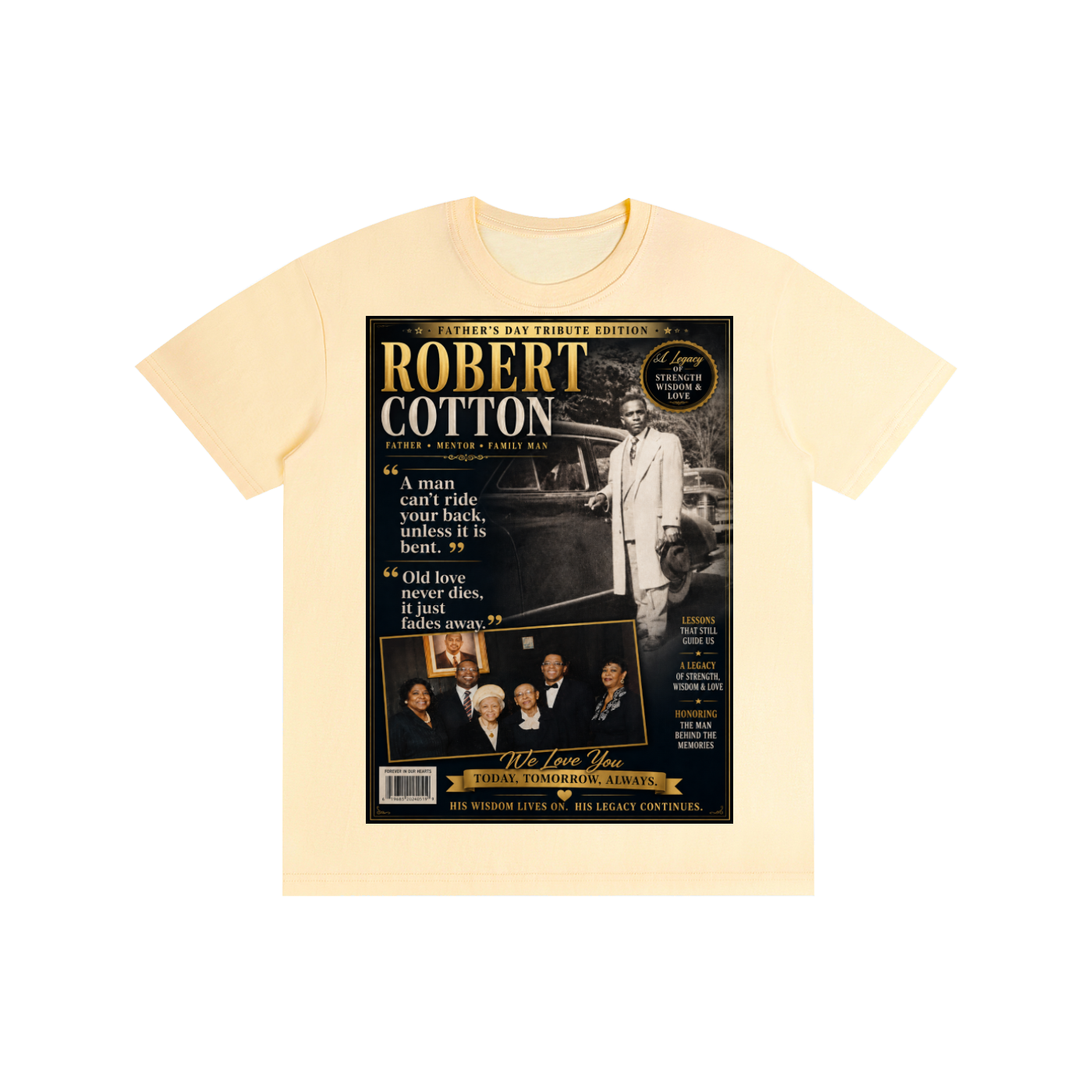 Mr.Robert Cotton FathersDay Pure Cotton T-Shirt
