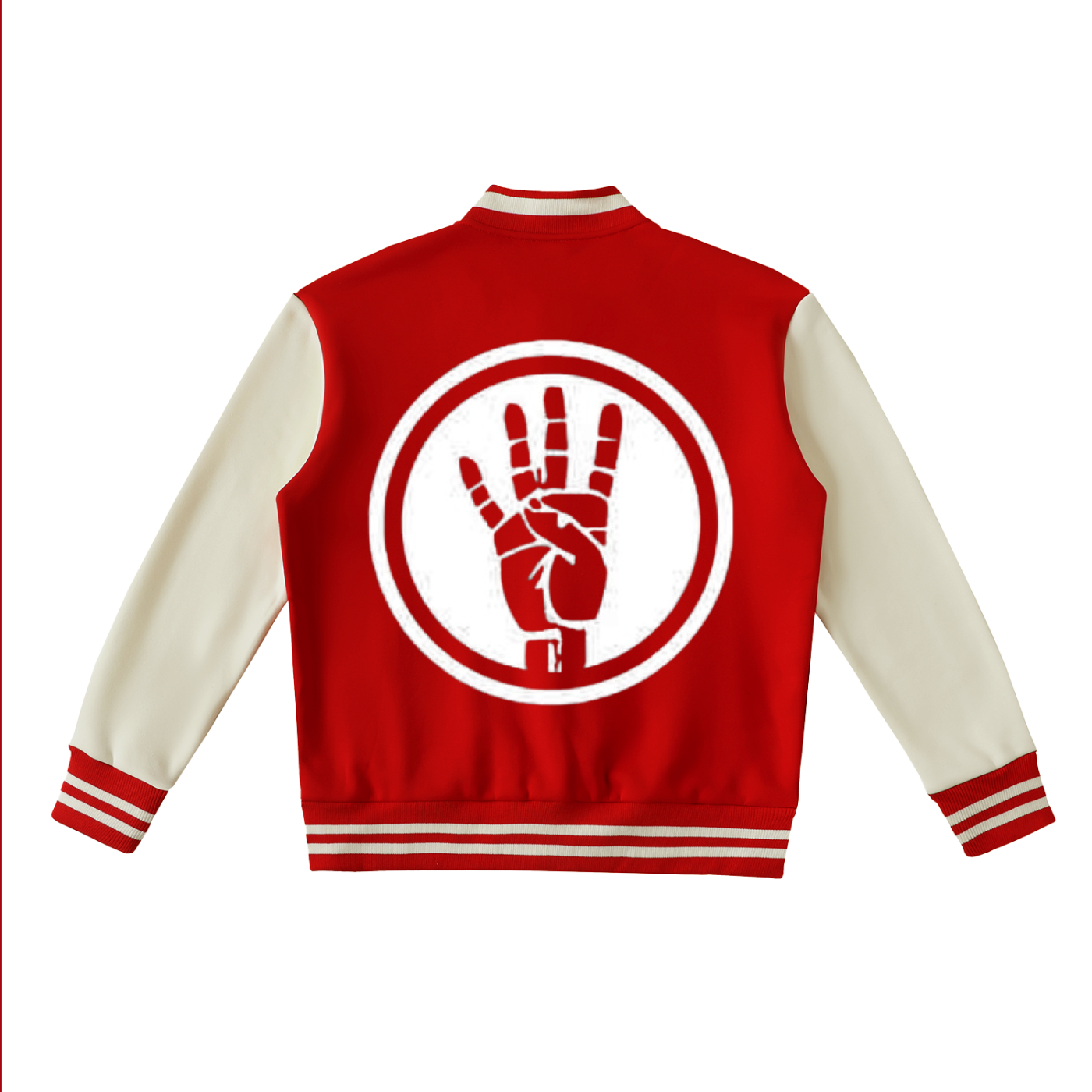 Two-Tone Fleeced Varsity Jacket