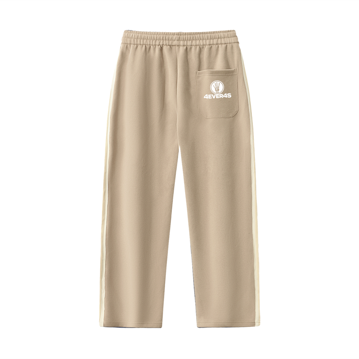 4EVER4S Contrast Side-Stripe Straight-Leg  Pants