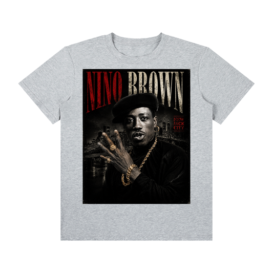 Nino Brown 4ever4s Unisex Classic Crew Neck Cotton T-Shirt
