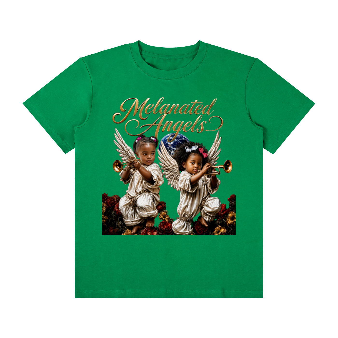 Melanated Angles Unisex Classic Crew Neck Cotton T-Shirt