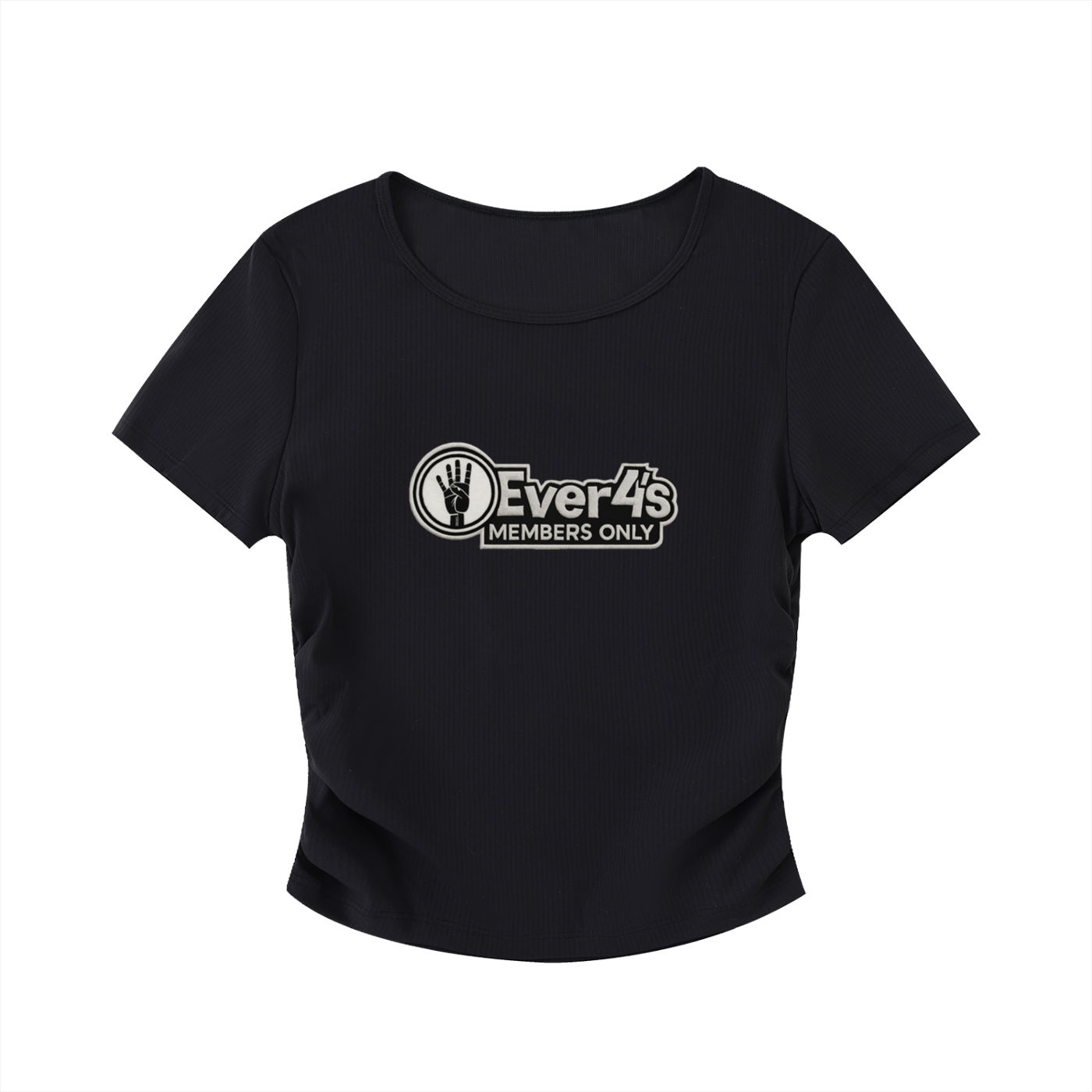 Members Only Ruched Bodycon Crop Top
