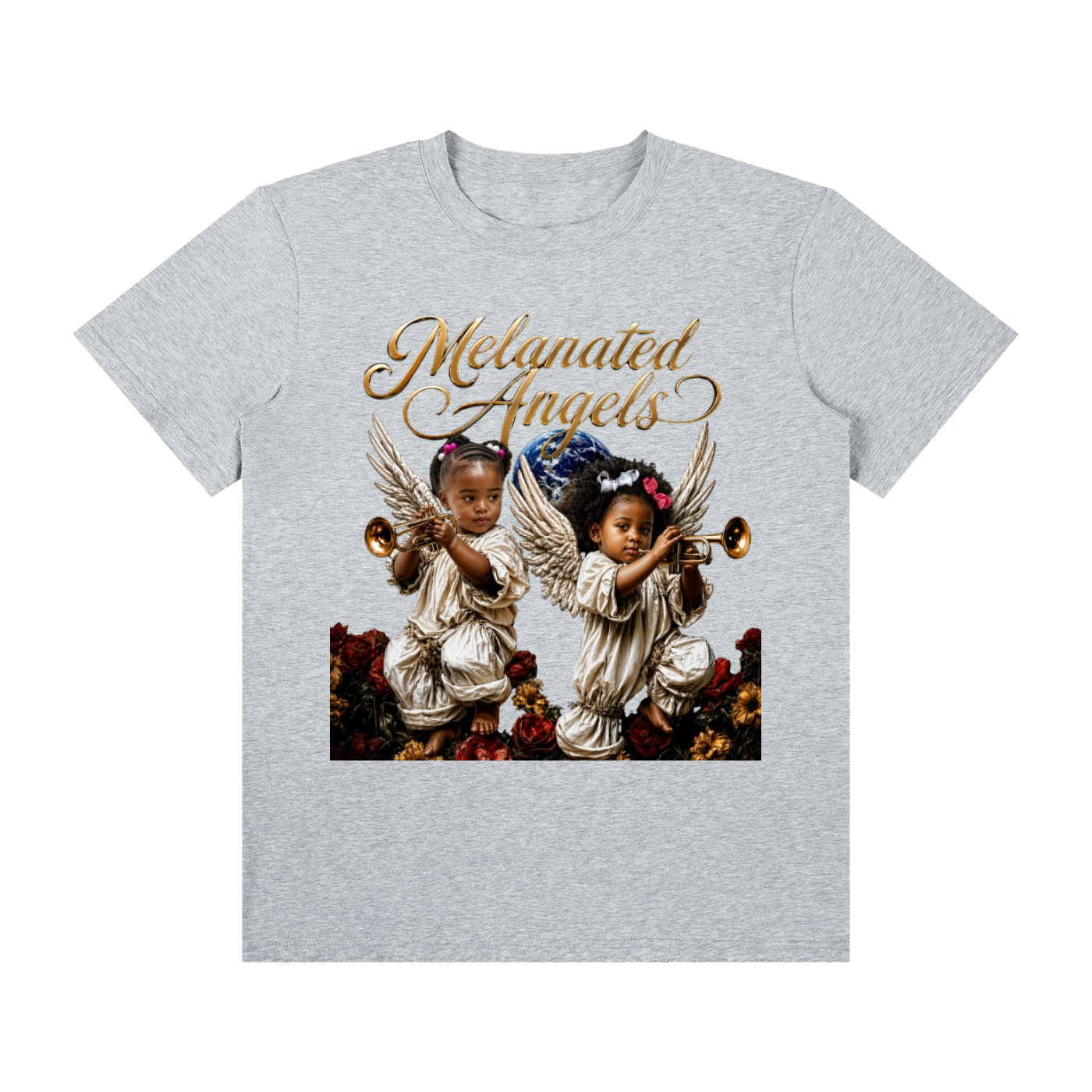 Melanated Angles Unisex Classic Crew Neck Cotton T-Shirt