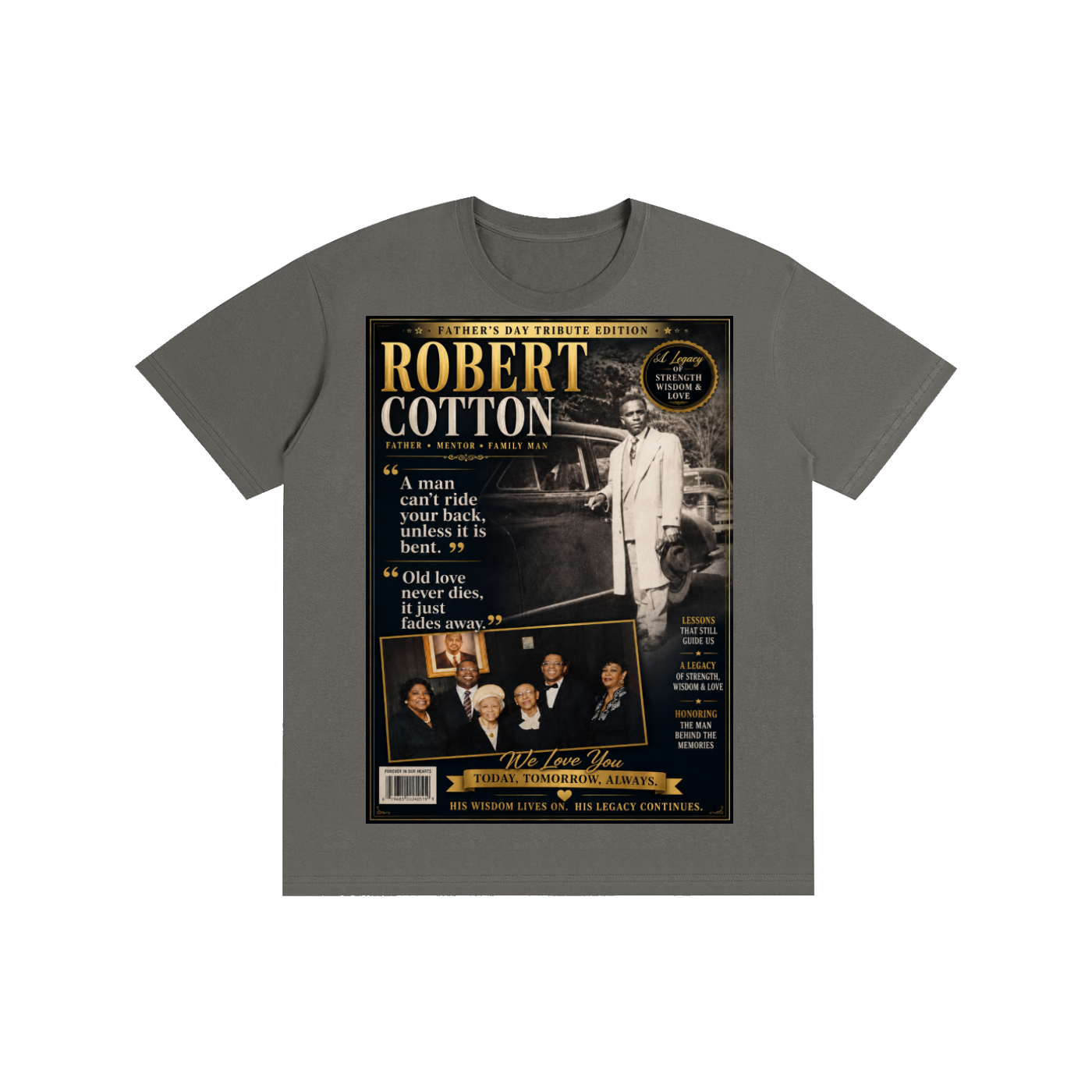 Mr.Robert Cotton FathersDay Pure Cotton T-Shirt