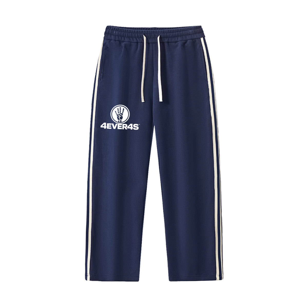 4EVER4S Contrast Side-Stripe Straight-Leg  Pants
