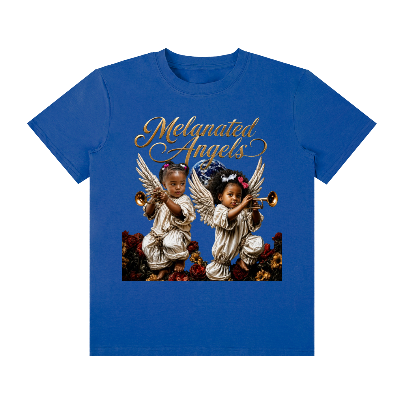 Melanated Angles Unisex Classic Crew Neck Cotton T-Shirt