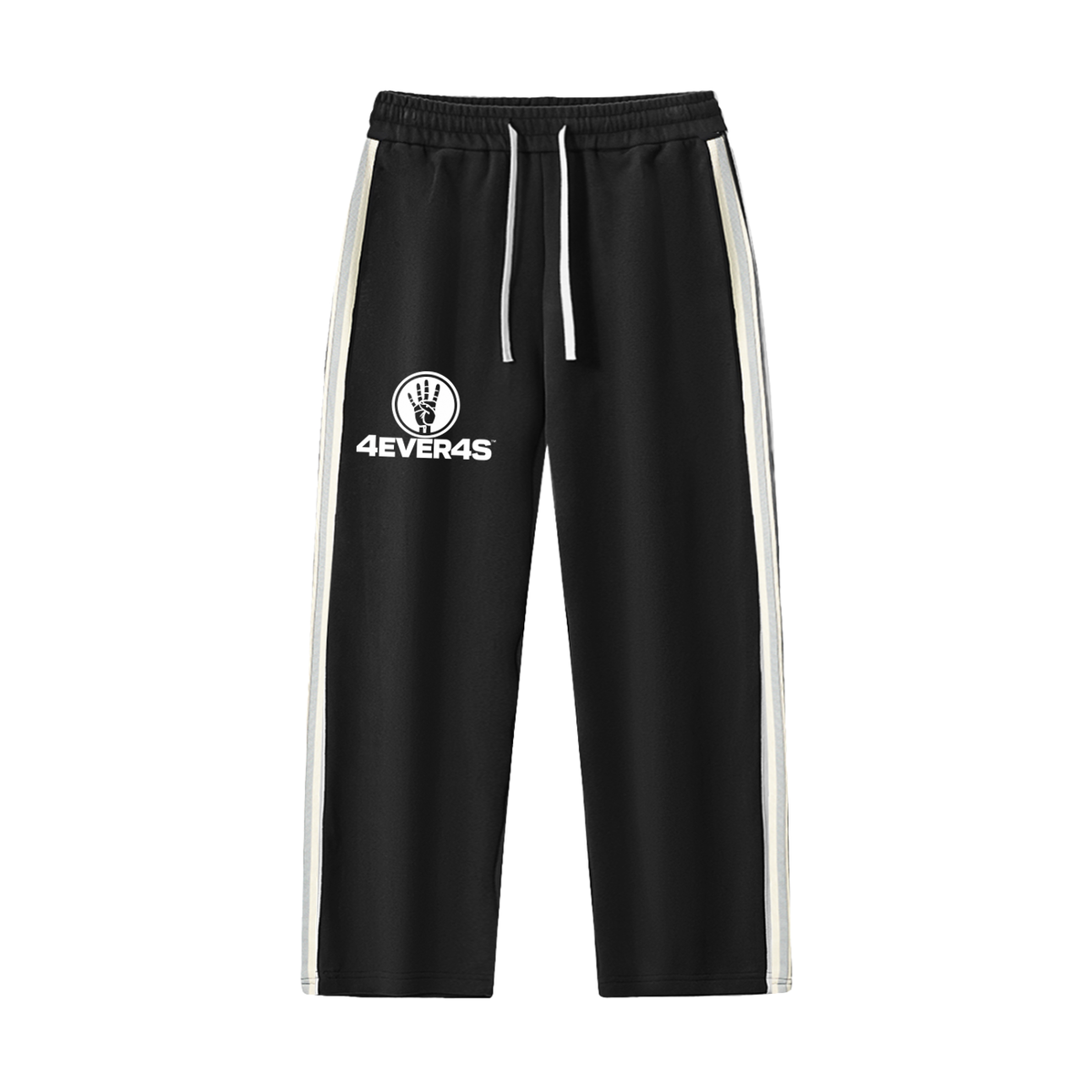 4EVER4S Contrast Side-Stripe Straight-Leg  Pants
