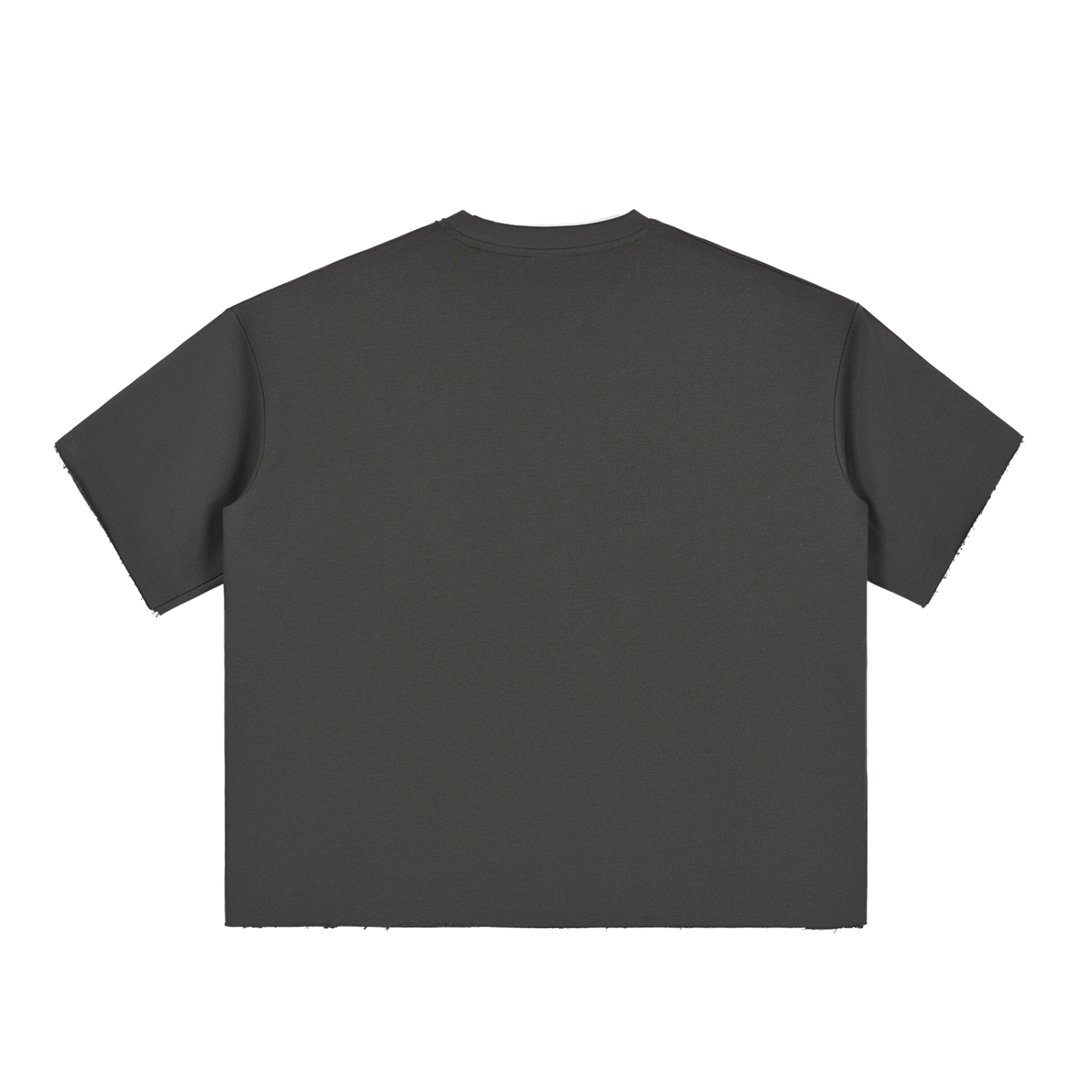 Make Money Boxy 4s Half-Sleeve Raw-Edge T-Shirt