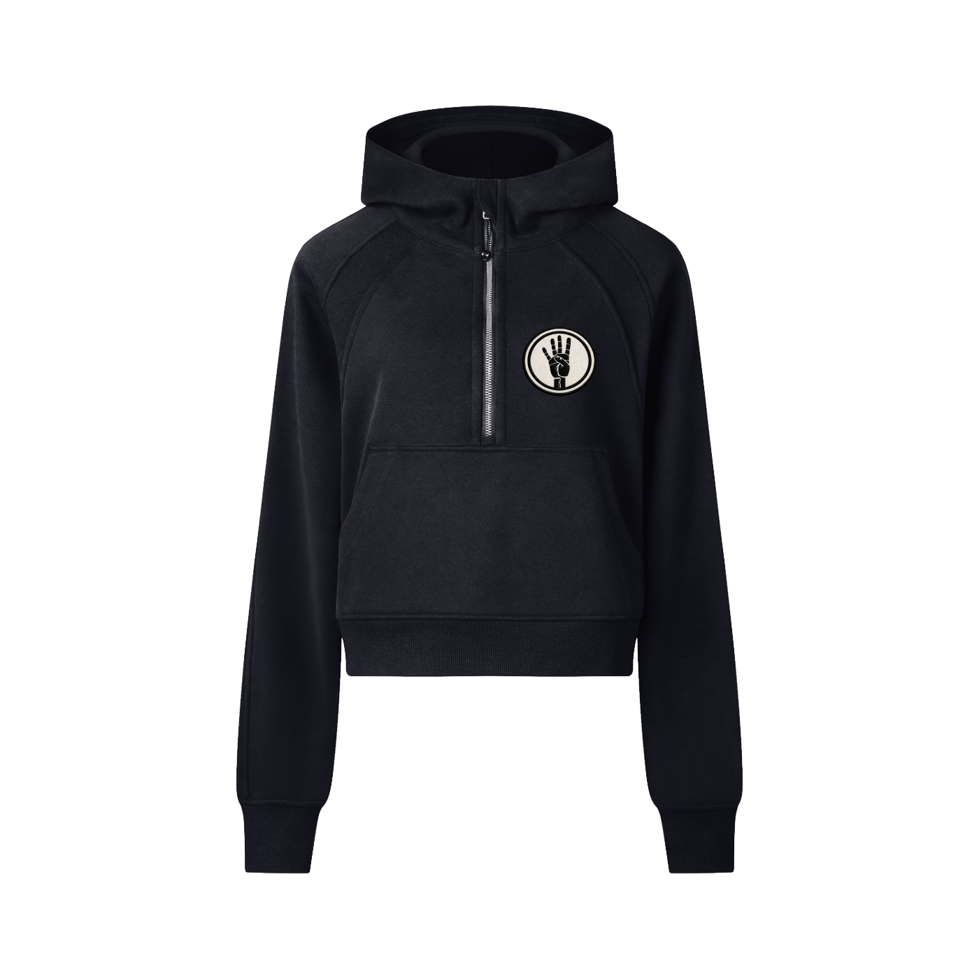 4ever4s Cropped Half-Zip Hoodie