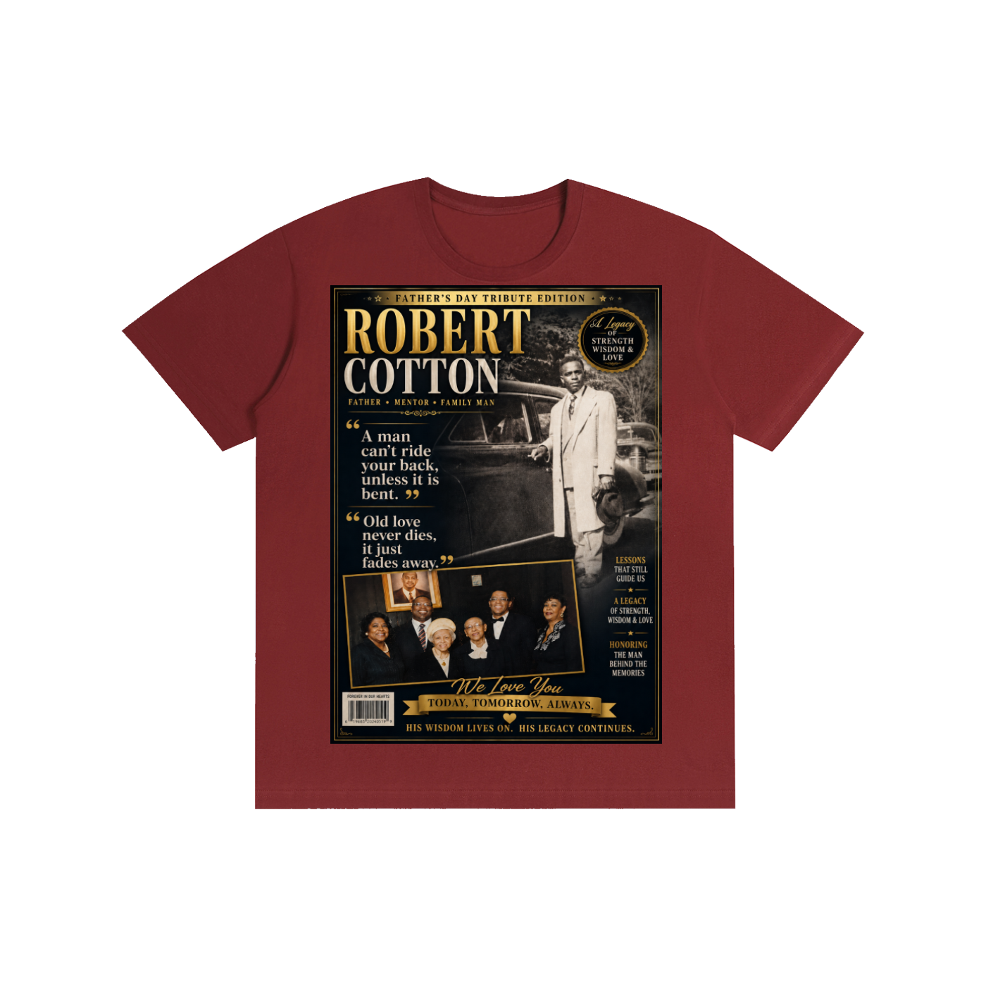 Mr.Robert Cotton FathersDay Pure Cotton T-Shirt