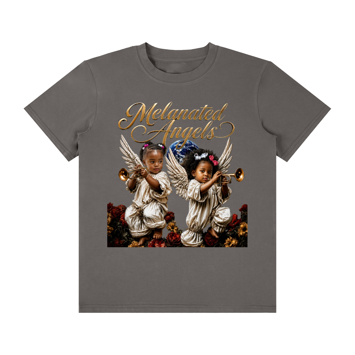 Melanated Angles Unisex Classic Crew Neck Cotton T-Shirt
