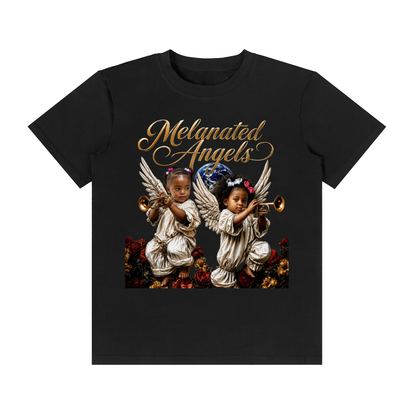 Melanated Angles Unisex Classic Crew Neck Cotton T-Shirt