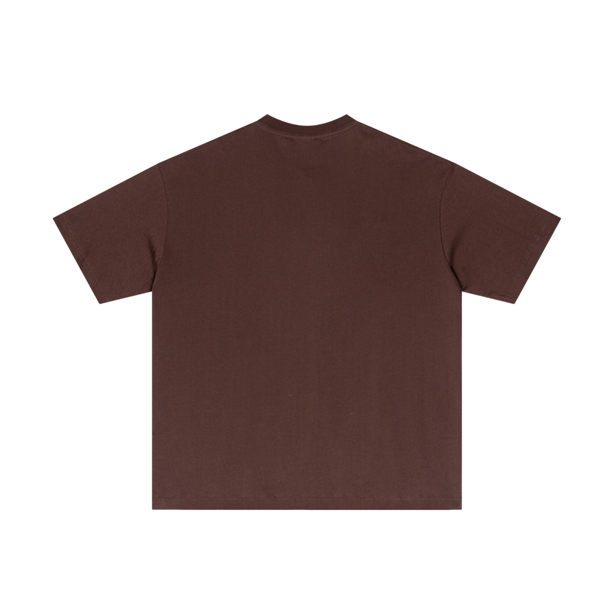 180GSM Men's Low-Shrink Lightweight Cotton T-Shirt Dark brown
