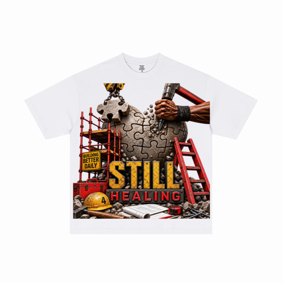 180GSM Men's Low-Shrink Lightweight Cotton T-Shirt  White