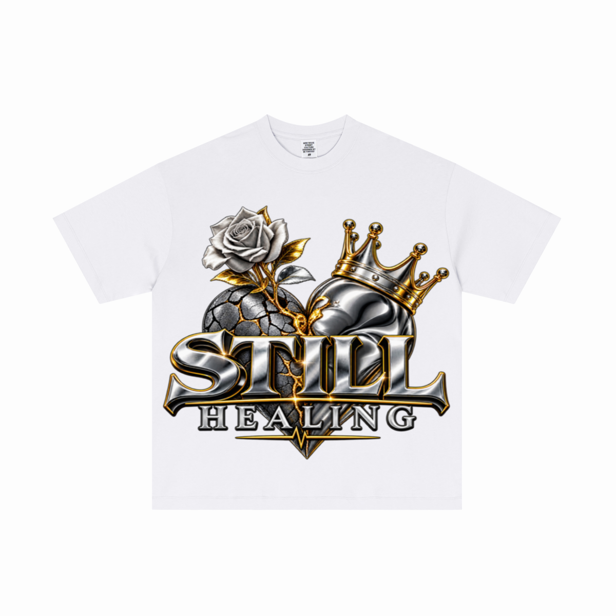 180GSM Men's Low-Shrink Lightweight Cotton T-Shirt  White