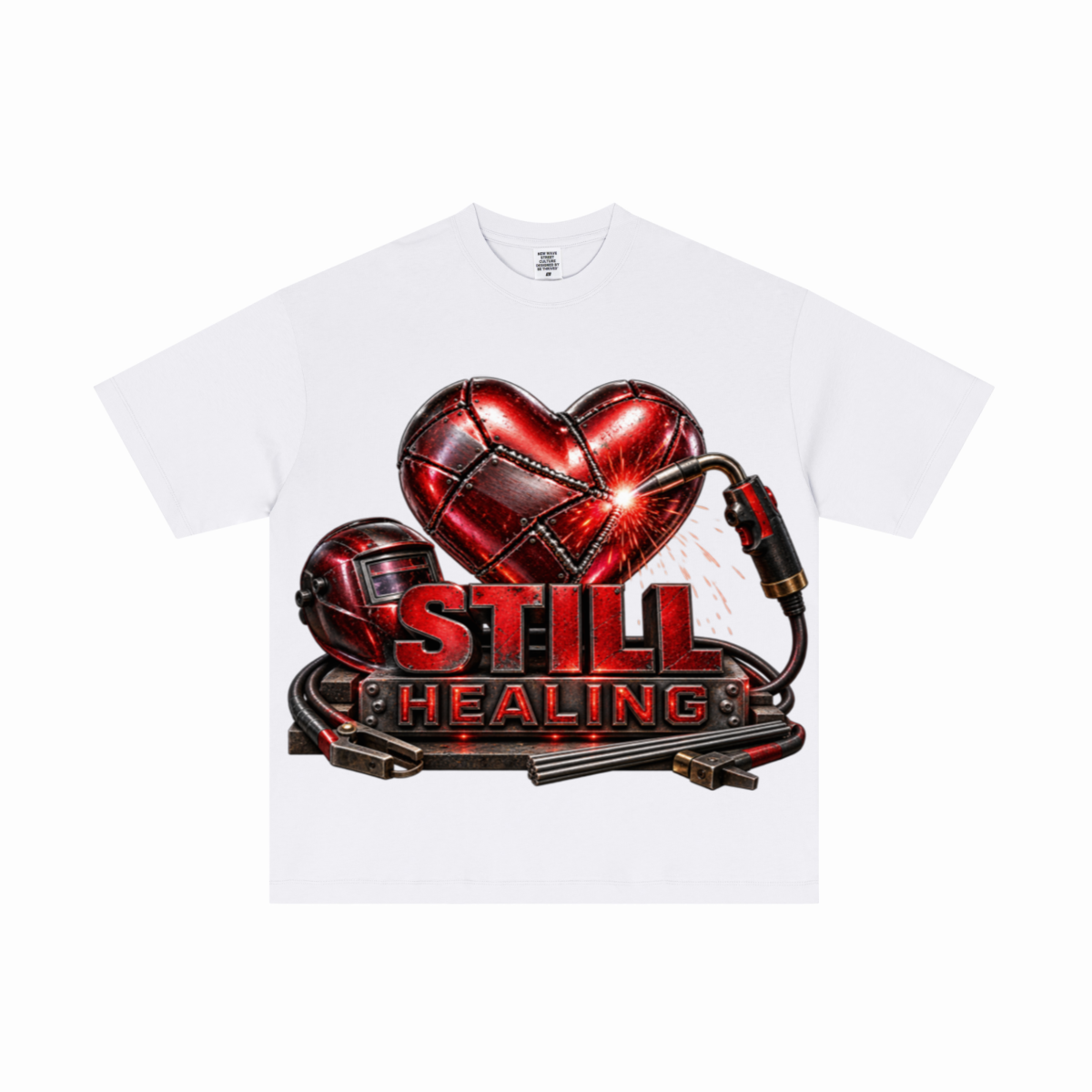 180GSM Men's Low-Shrink Lightweight Cotton T-Shirt  White