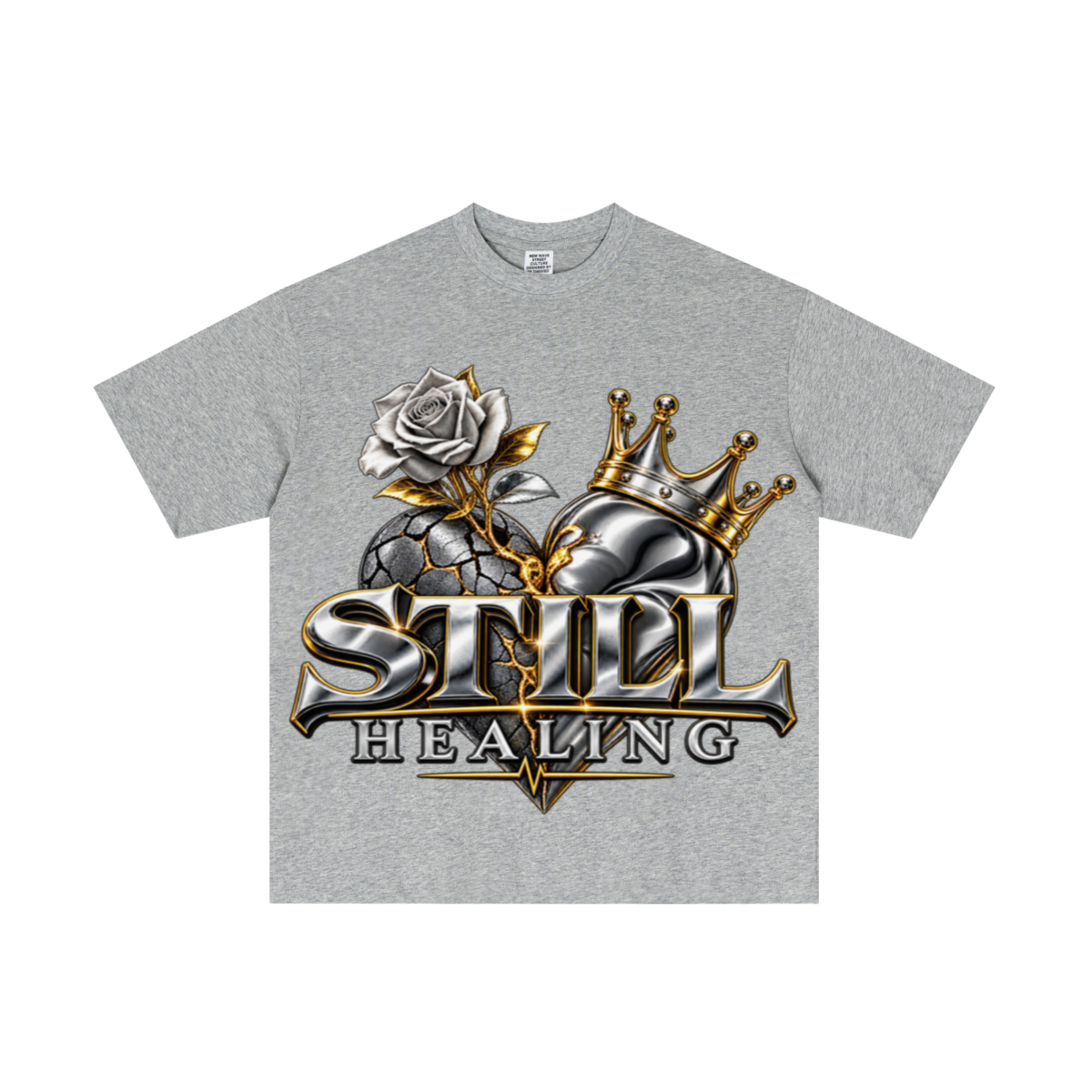 180GSM Men's Low-Shrink Lightweight Cotton T-Shirt LIght gray
