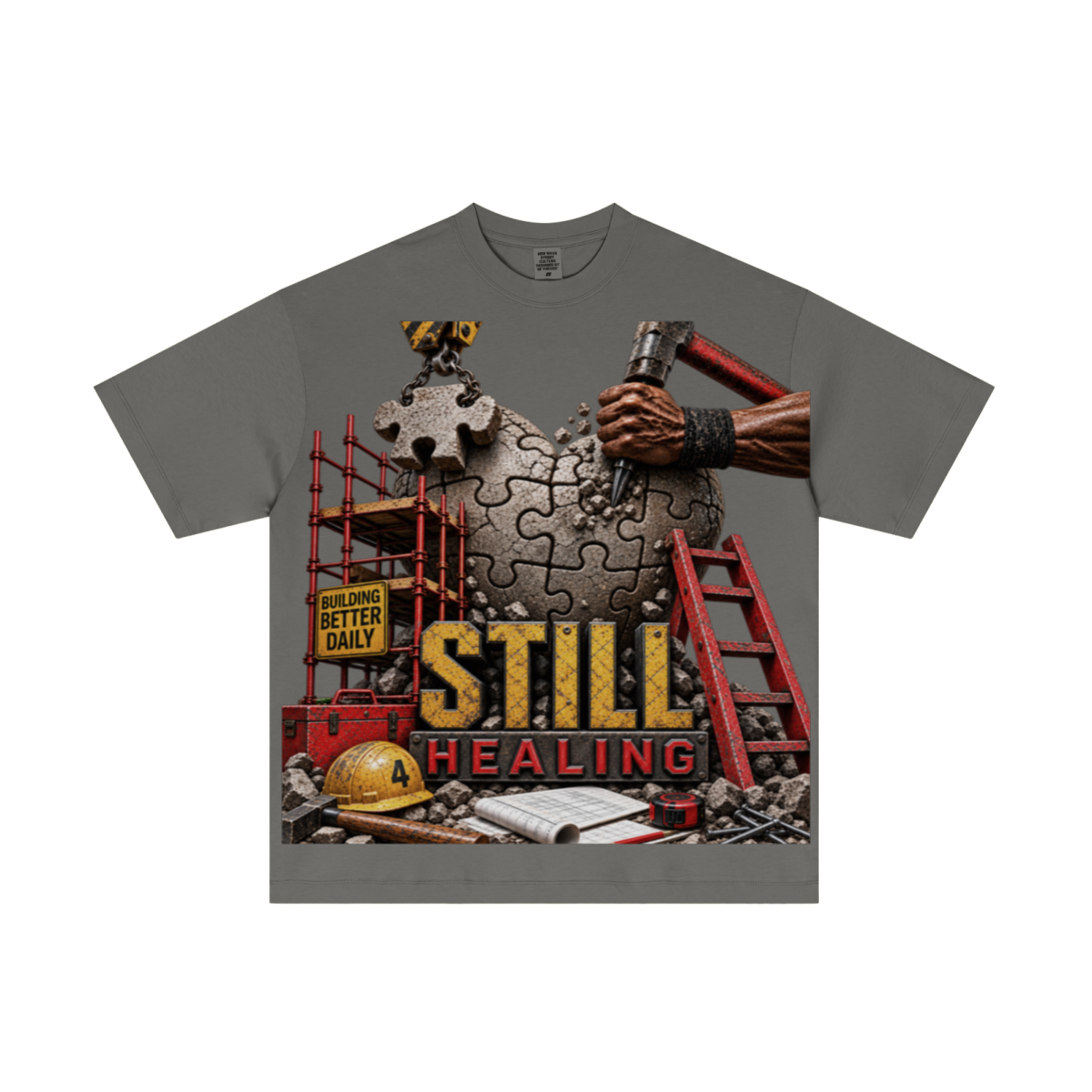 180GSM Men's Low-Shrink Lightweight Cotton T-Shirt Dark gray