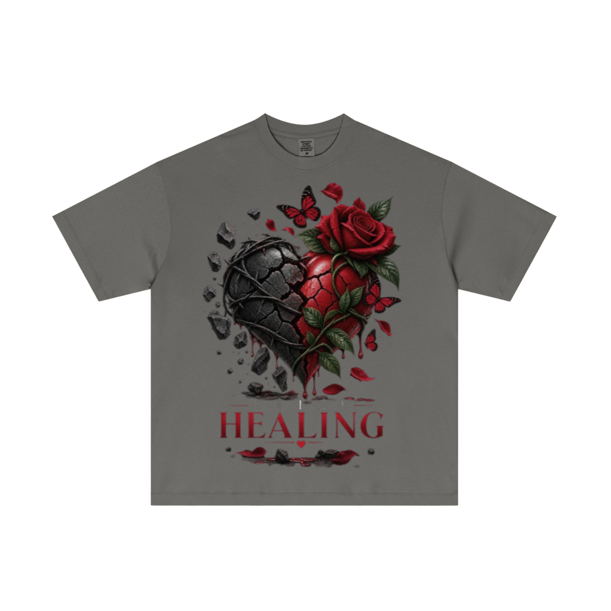 180GSM Men's Low-Shrink Lightweight Cotton T-Shirt Dark gray
