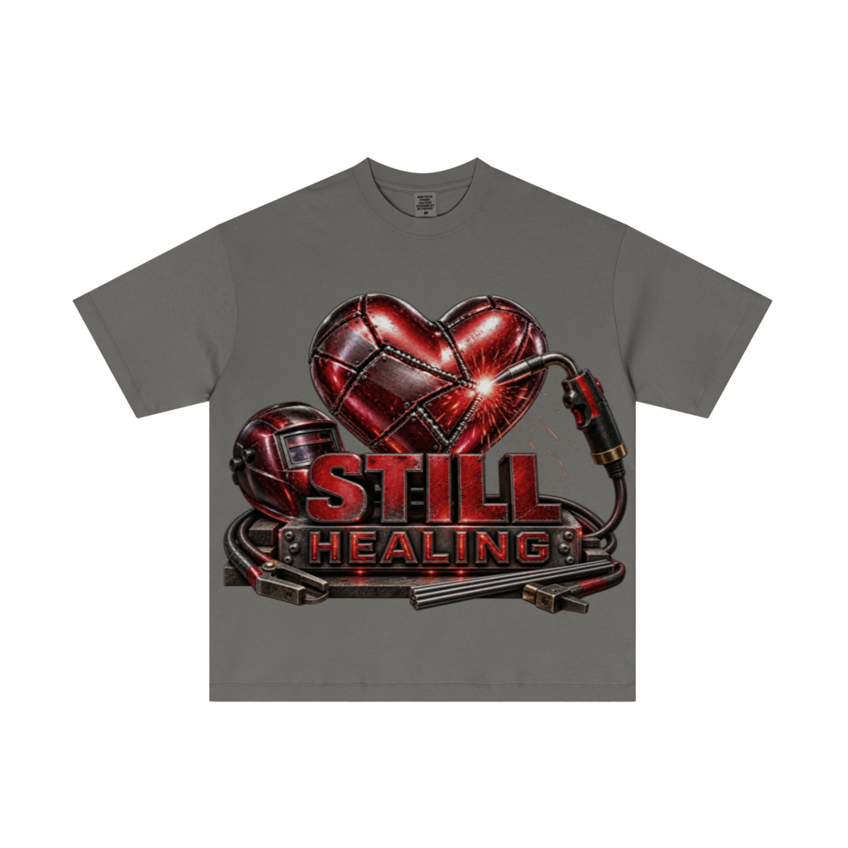 180GSM Men's Low-Shrink Lightweight Cotton T-Shirt Dark gray
