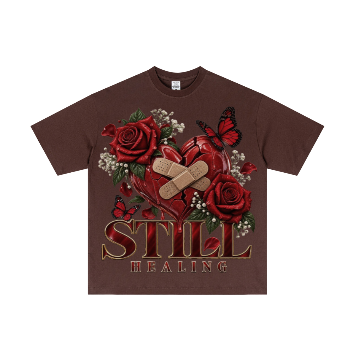180GSM Men's Low-Shrink Lightweight Cotton T-Shirt Dark brown