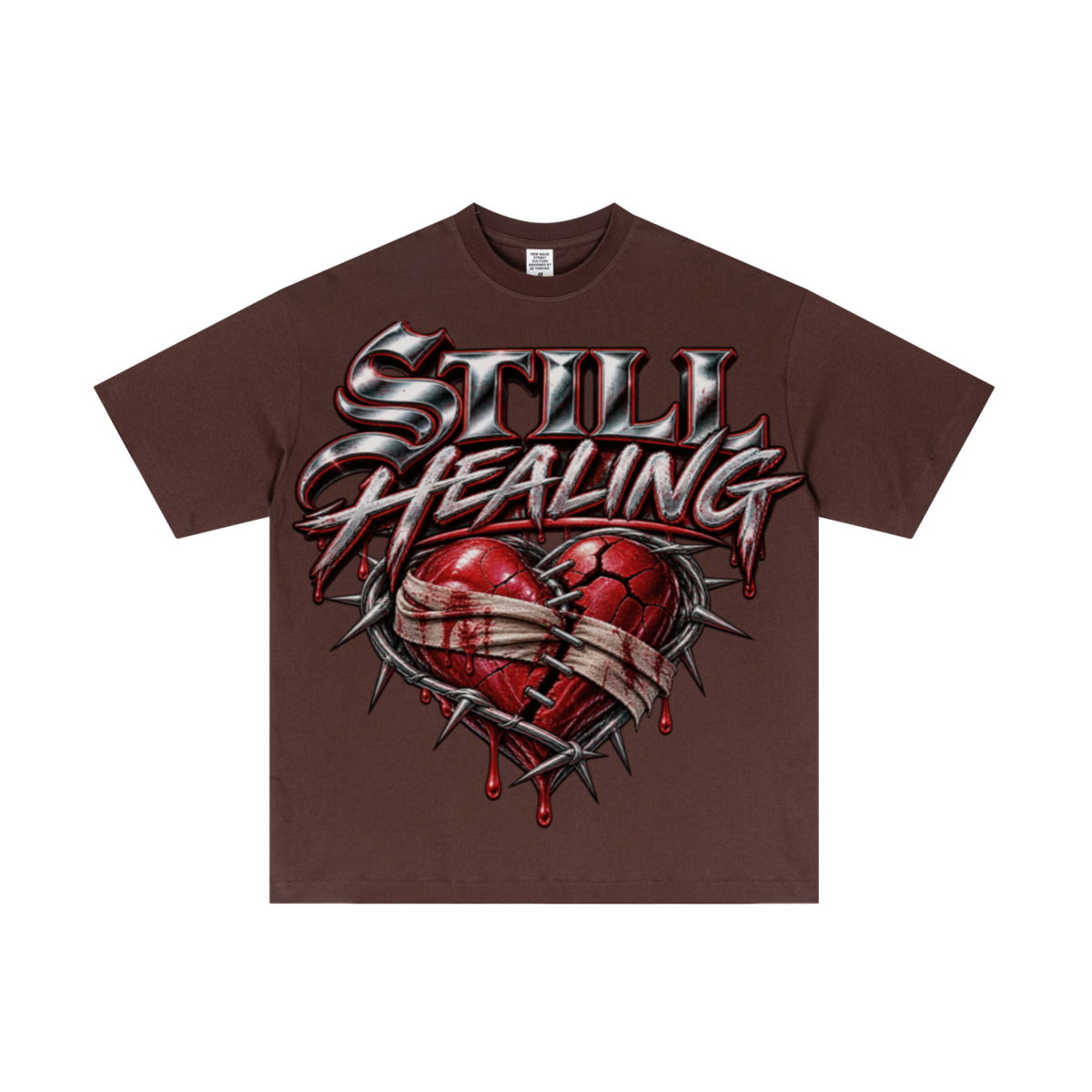 180GSM Men's Low-Shrink Lightweight Cotton T-Shirt Dark brown