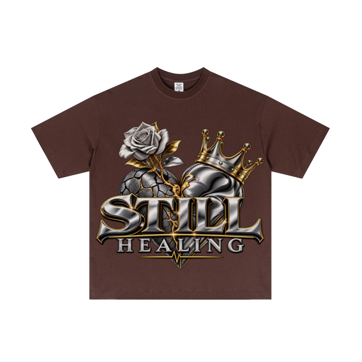 180GSM Men's Low-Shrink Lightweight Cotton T-Shirt Dark brown