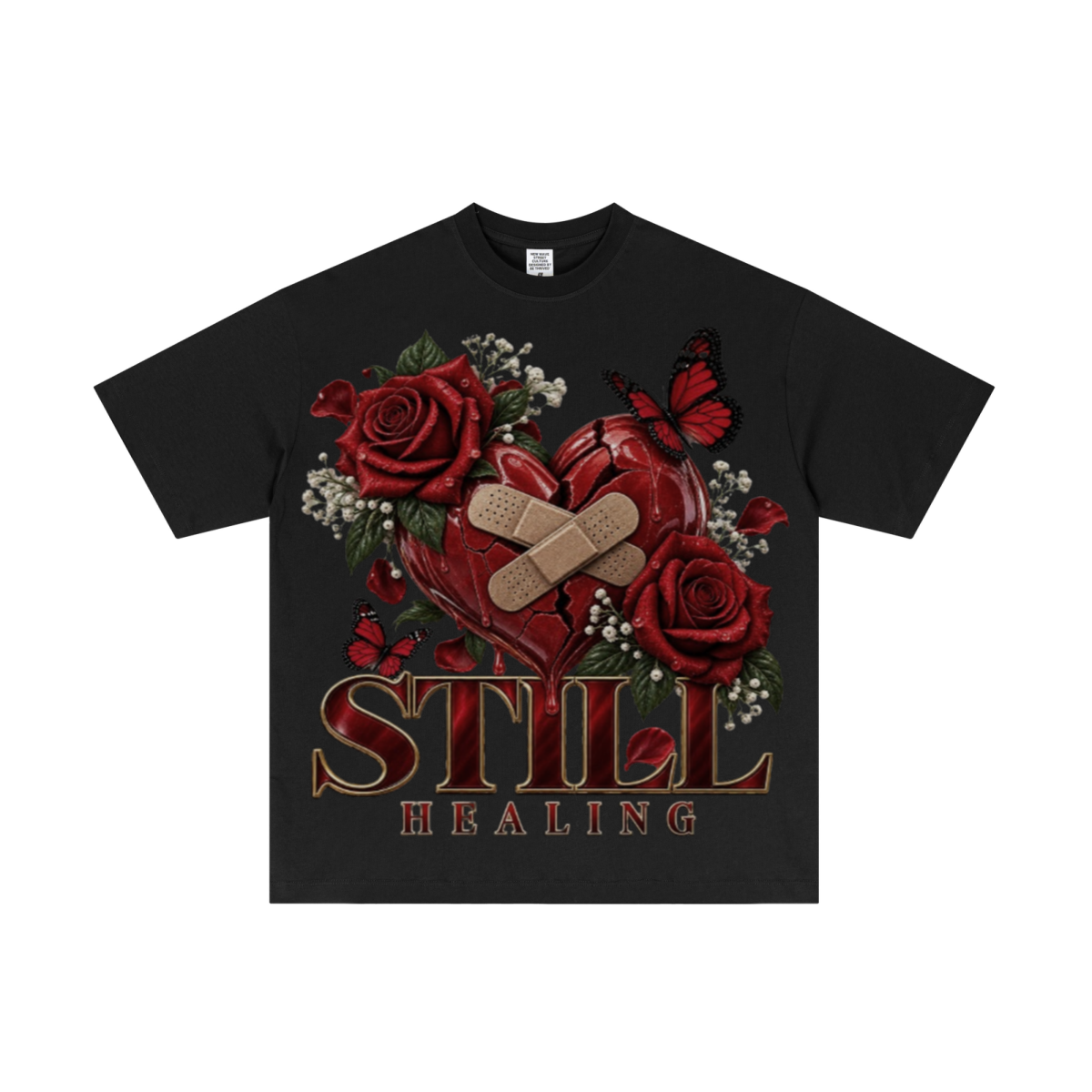 180GSM Men's Low-Shrink Lightweight Cotton T-Shirt Black