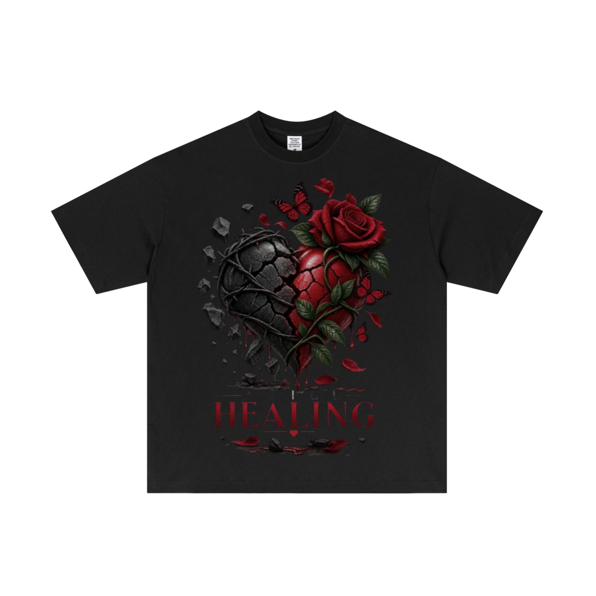 180GSM Men's Low-Shrink Lightweight Cotton T-Shirt Black