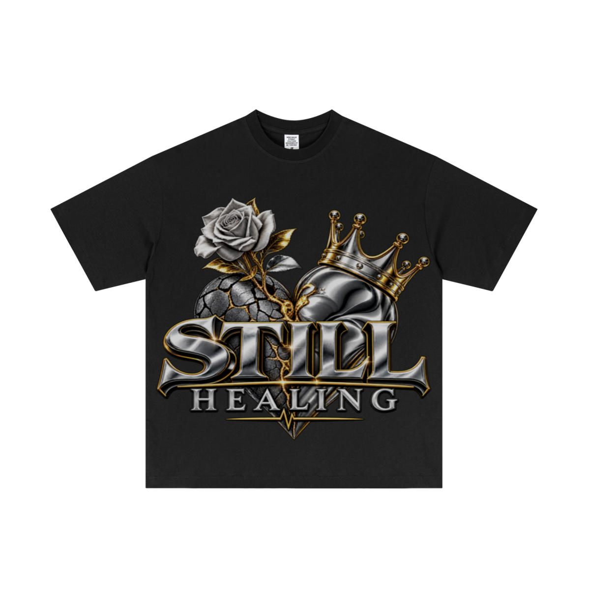 180GSM Men's Low-Shrink Lightweight Cotton T-Shirt Black