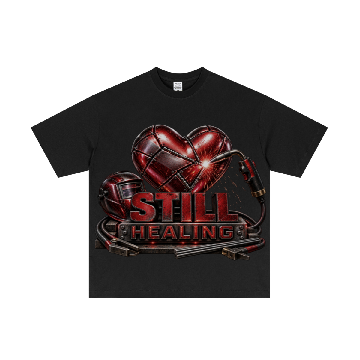 180GSM Men's Low-Shrink Lightweight Cotton T-Shirt Black