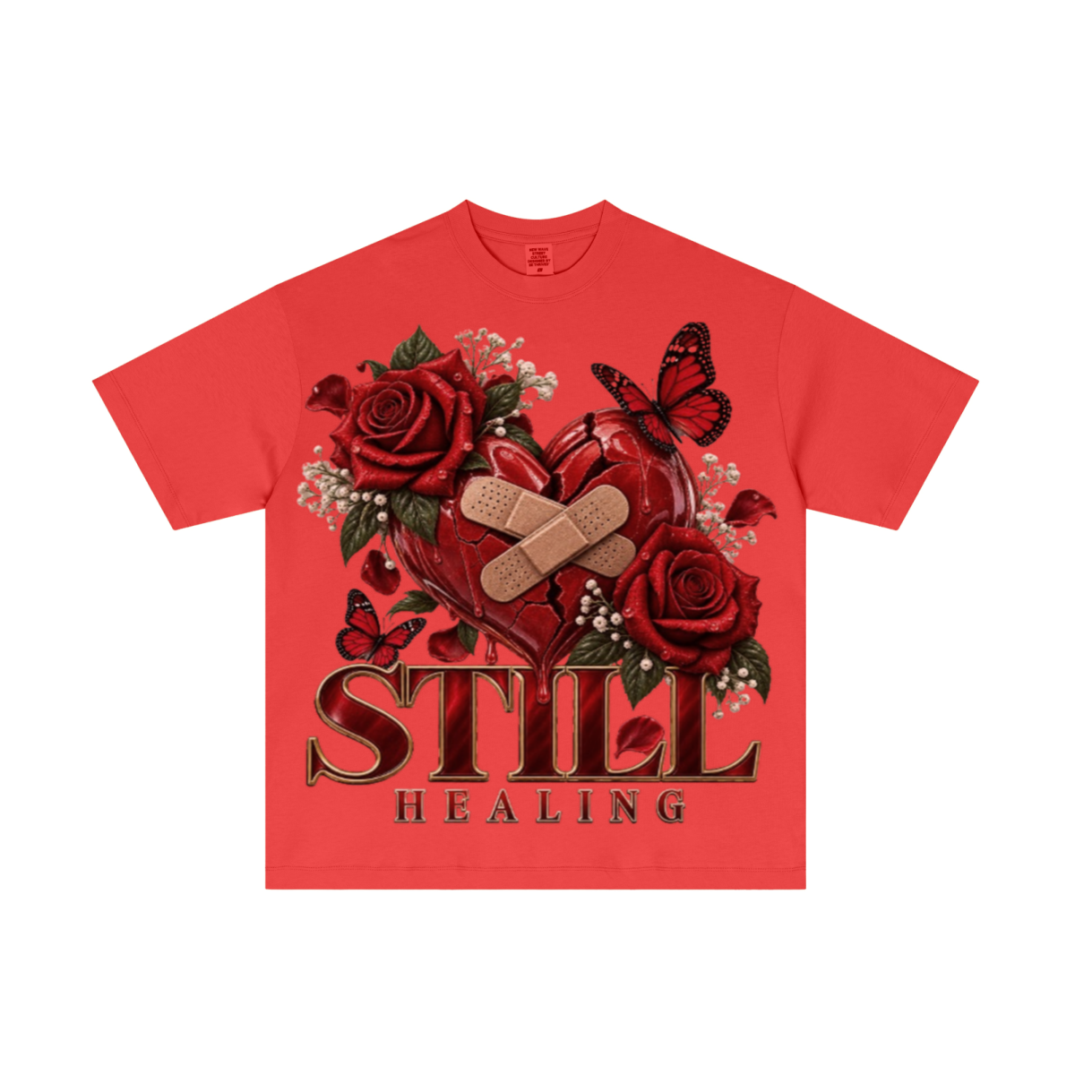 180GSM Men's Low-Shrink Lightweight Cotton T-Shirt Red