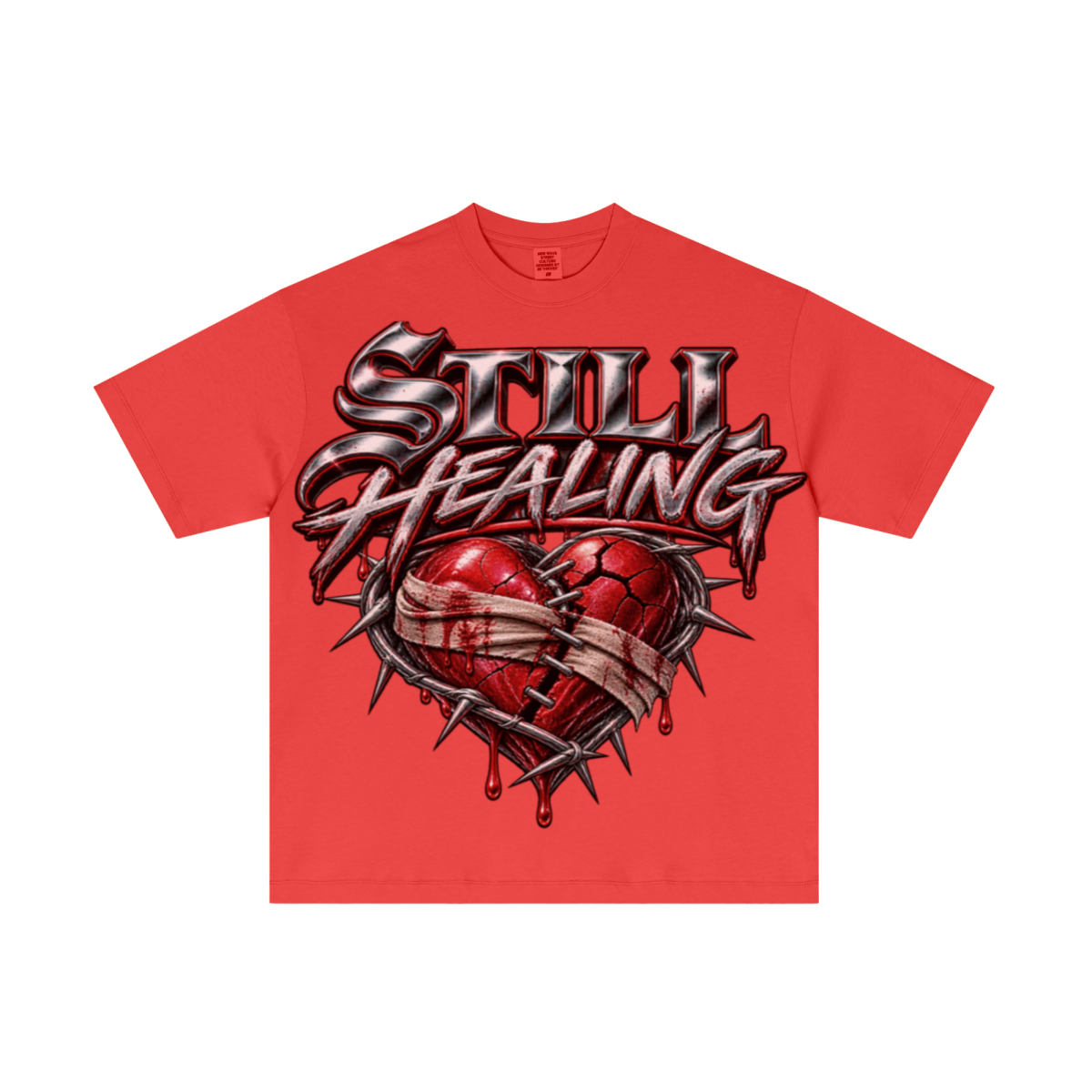 180GSM Men's Low-Shrink Lightweight Cotton T-Shirt Red