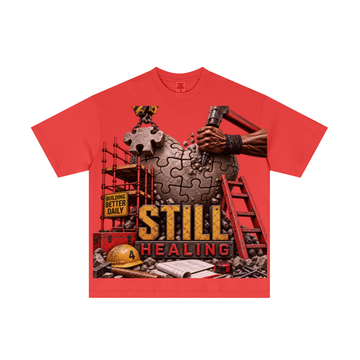 180GSM Men's Low-Shrink Lightweight Cotton T-Shirt Red