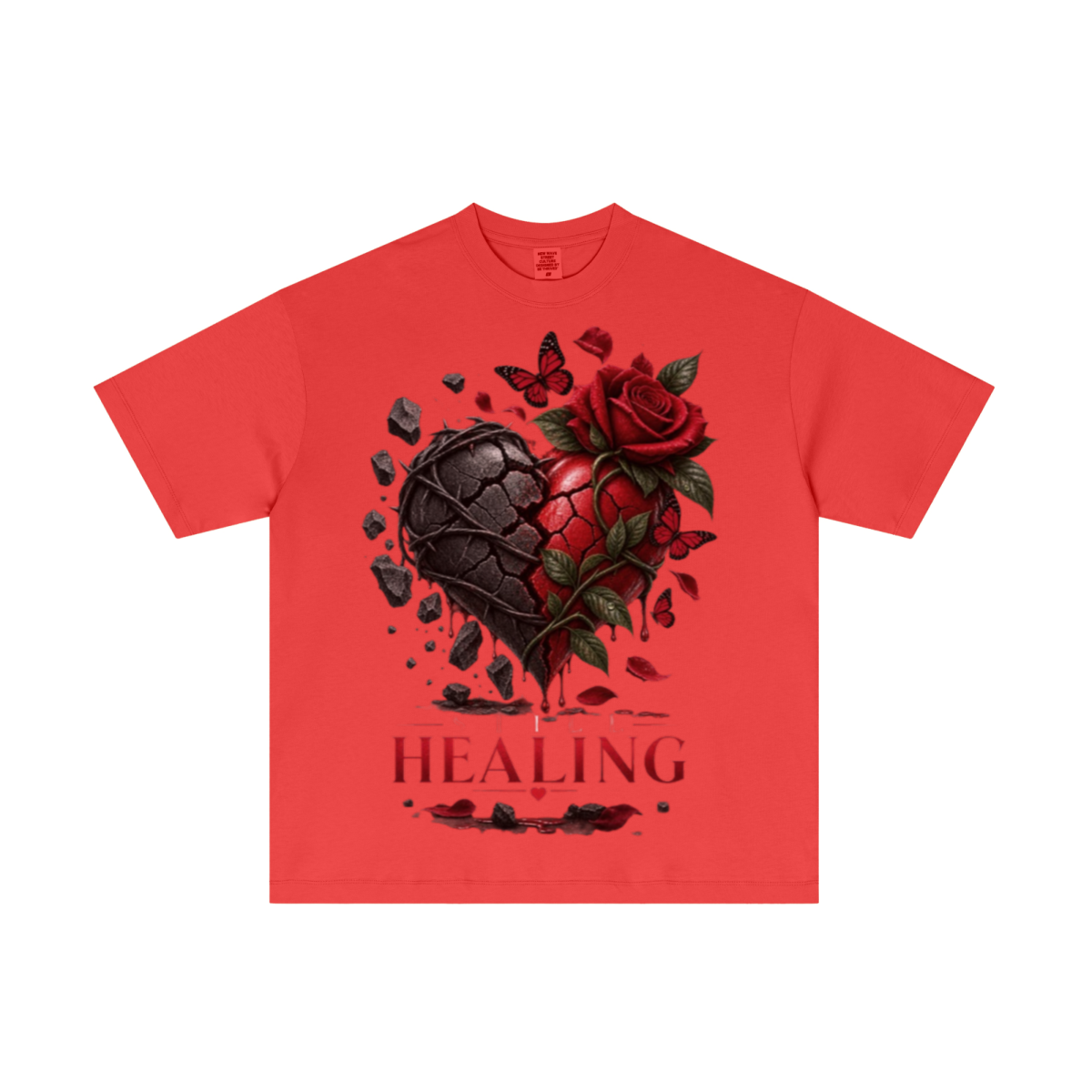 180GSM Men's Low-Shrink Lightweight Cotton T-Shirt Red